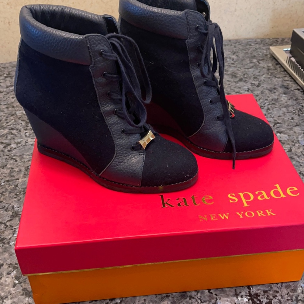 Kate spade wool and leather booties